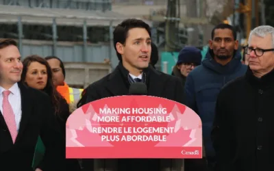 Prime Minsiter Trudeau announcing the National Housing Strategy