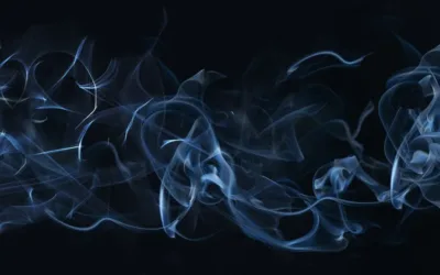 Smoke over black background