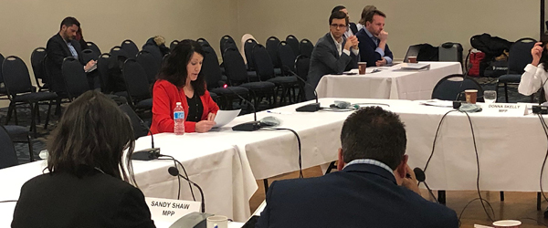 Kely Black presenting recommendations in Timmins