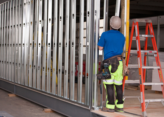 Man working on construction site