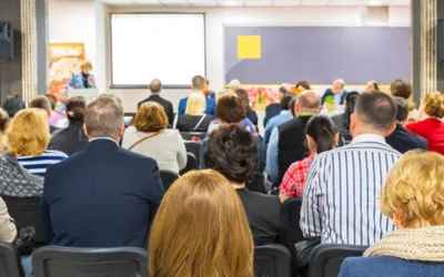People participating in a community meeting