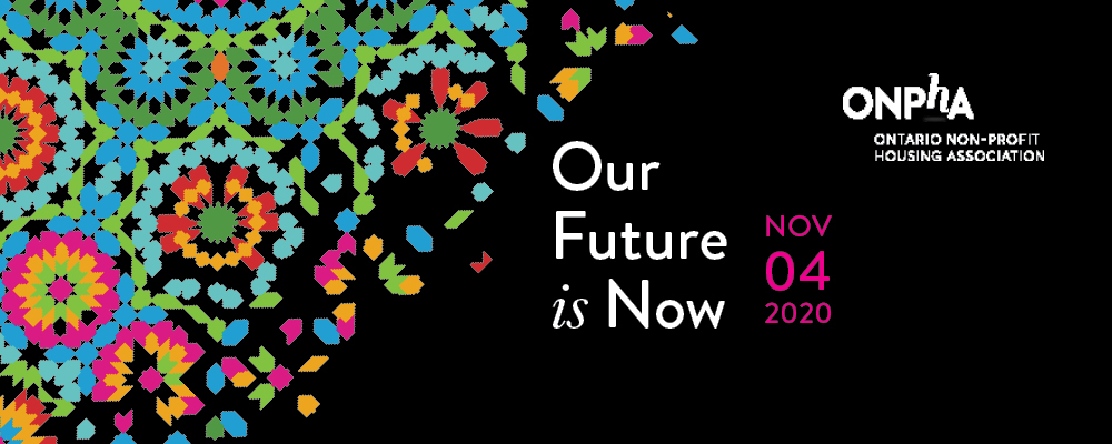 ONPHA Conference logo: Our Future is Now. Nov 4, 2020.
