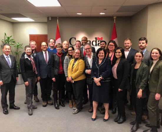 ONPHA Board and staff members at a Federal government office