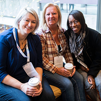 Three ONPHA members pose at the 2019 Conference in Toronto