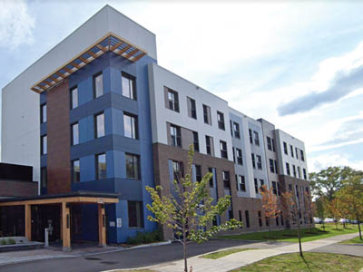 Exterior shot of Carlington Community building