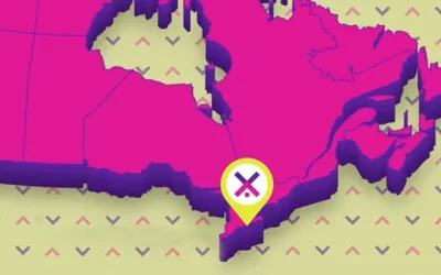Vote Housing logo marking Ontario on a map of Canada