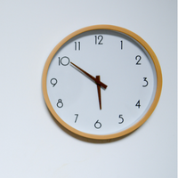 Clock on a white wall