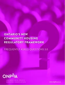 Ontario’s New Community Housing Regulatory Framework