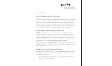 2018+Federal+Budget-+ONPHAs+Response