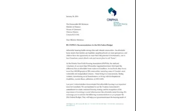 ONPHA+2016+Federal+Pre-Budget+Submission
