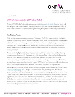 ONPHAs+Response+to+the+2019+Federal+Budget