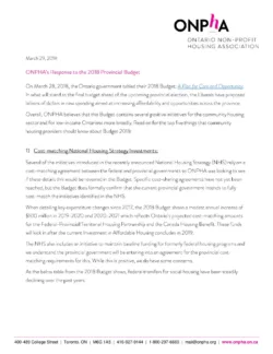 ONPHAs+Response+to+the+2018+Provincial+Budget