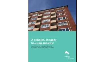 A Simpler Cheaper Housing Subsidy Summary July 2015