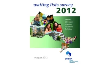 ONPHA 2012 Waiting Lists Survey Report