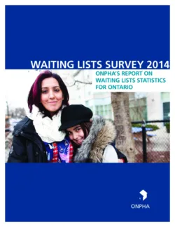 ONPHA 2014 Waiting Lists Survey Report