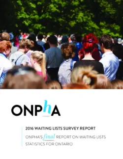 ONPHA 2016 Waiting Lists Survey Report
