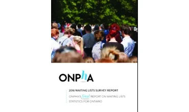 ONPHA 2016 Waiting Lists Survey Report