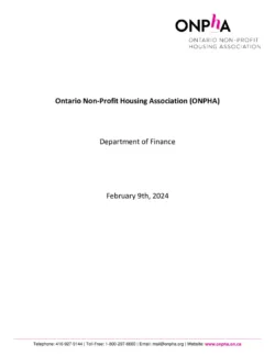 ONPHA 2024 Federal Pre-Budget Submission