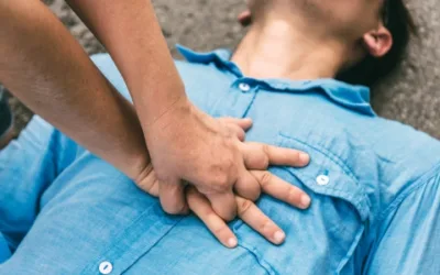 An image of a person doing CPR