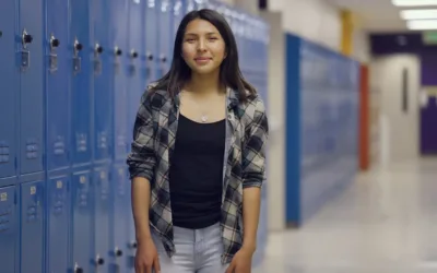 Indigenous student at a school