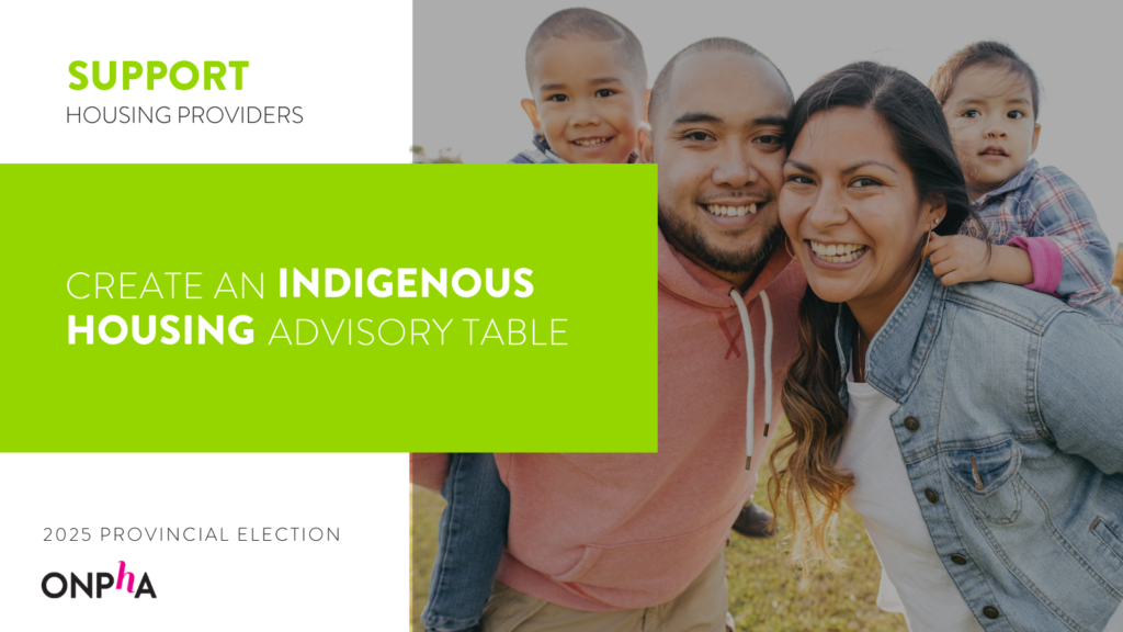 Support Indigenous Housing providers
