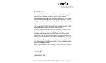 Canadian Housing Acquisition Fund - Letter of Support