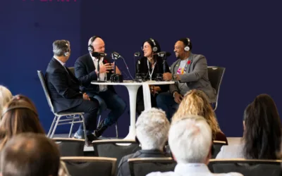 Group of professionals presenting