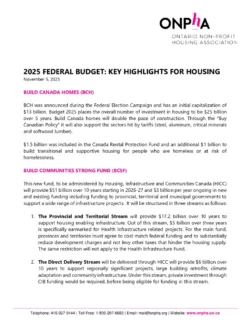 2025 Federal Budget_Key Highlights for Community Housing