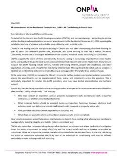 RTA Air Conditioning Amendments - May 2026