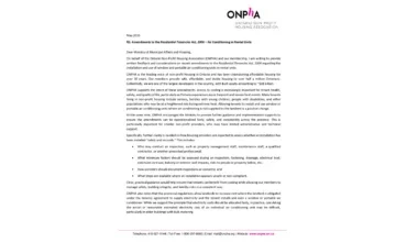 RTA Air Conditioning Amendments - May 2026
